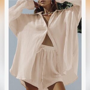 Amazon NWOT Peach Cotton Two-piece Set